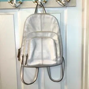 Tignanello | Bags | Tignanello White Leather Backpack | Poshmark display picture 2